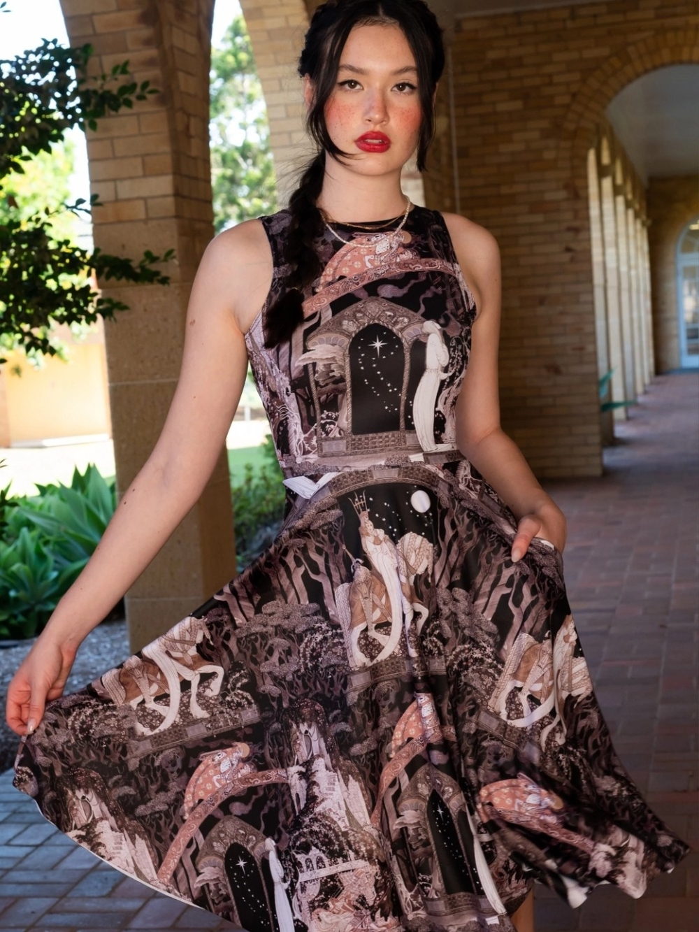 Nielsen Fairy Tales Princess Midi Dress Blackmilk XL Pockets